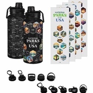 Insulated Outdoor Straw32oz Sports Band National Travel Waterproof Sticker Large Capacity Water Bott