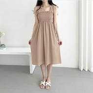 BJFashionWanita / Dress Saso / Dress Polos / Dress Karet / Midi Dress / Midi / Dres Polos / Dres Mid