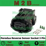 Perodua New Myvi, Aruz, Bezza, Axia (89341-BZ240) Reverse Sensor Socket Connector 3 Pin