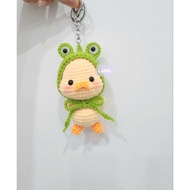 GANTUNGAN HANDMADE CUTE DUCK KEYCHAIN/KNITTED DUCK KEYCHAIN/CUTE CROCHET DUCK KEYCHAIN/DUCK KEYCHAIN