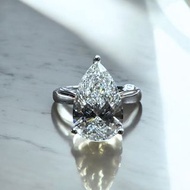 5卡cvd培植鑽石F色IGI證書，連18k金托