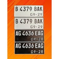 Standard Size Motorcycle Plates Available in Standard Fonts and Latest Fonts Embossed Traffic Corps 