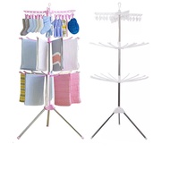 Tempat Sidai Sangkut Keringkan Baju Pakaian 3 Lapisan 3 LAYER FOLDING Cloth DRYING RACK and Hanger