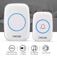 Cacazi WIRELESS DOORBELL DOOR BELL WATERPROOF 300M REMOTE DOORBELL ORIGINAL