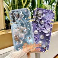 [13] Casing Samsung A53 A33 A52 A52s A73 A13 A32 A23 A72 - Beautiful Aesthetic Frame Flower Case for