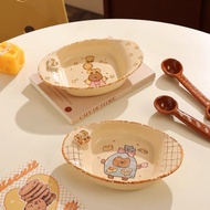 Cute Bread Ceramic Dinner Plate Fruit Plate Dessert Plate Beautiful Plate