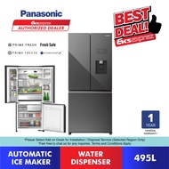 Panasonic Premium 3 Door Fridge (495L) NR-CW530XMMM ; Refrigerator with Water Dispenser &amp; Automatic Ice Maker