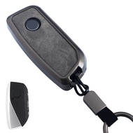 Metal Leather Car Key Fob Cover Case Keychain For BMW 530i 540i 740i 760i X1 X2 X3 X5 X6 X7 i5 i7 iX