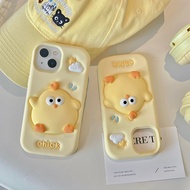 Cartoon Chicken iPhone 16 15 14 13 12 pro max protective soft casing IP 14plus 15plus shockproof cov