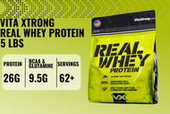 100% REAL WHEY PROTEIN 5lbs 2.3kg 62 servings IMPROVED taste Vitaxtrong