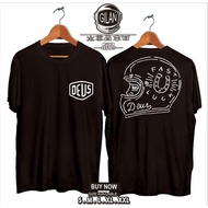 【 T-shirt 】 เสื้อยืดลายหมวกกันน็อค Deus Ex Machina เสื้อยืดรถเสื้อยืดลายจักรยานยนต์ที่ออกแบบได้อย่าง