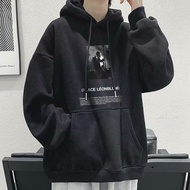 【 Plus Size M-8XL】 Korean Style Trendy Men's Hoodie Hip-hop Black Style Hoodie Oversize Hoodie Men's