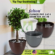 FELTON ROUND FLOWER POT 2451 DIAMETER 40 CM PLASTIC FLOWER POT PASU BUNGA