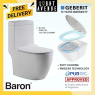 Baron W-818 Rimless One Piece Toilet Bowl