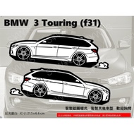 BMW Waterproof Sticker 3 Series Touring f31 320i wagon Reflective Rear Bumper Customized Car Window 