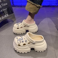 Dé cross dép bánh mì đế cao 7CM dành cho nữ siêu nhẹ ĐÍNH STICK thời trang mẫu mới mùa hè 2024 (305)