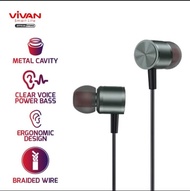 VIVAN Q11 Headset Earphone Android / iPhone Bass New Diaphragm Branded - Q11S Army