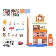 【送料無料】Bluey Hammerbarn Shopping Center Mega Set, 4 Level, 22" Tall Playset with Working Lift and Trolley Return, Lights and 45+ Sounds. 並行輸入