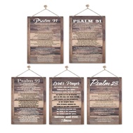 Christian Decor, Bible Verse Psalms 91 Hanging Sign, Decorative Wall Plaque, Spiritual Hanging Wood 