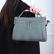 Genuine Genuine Leather Female Bag First Layer Cowhide Motorcycle Bag Kelly Bag Casual All-Match Han