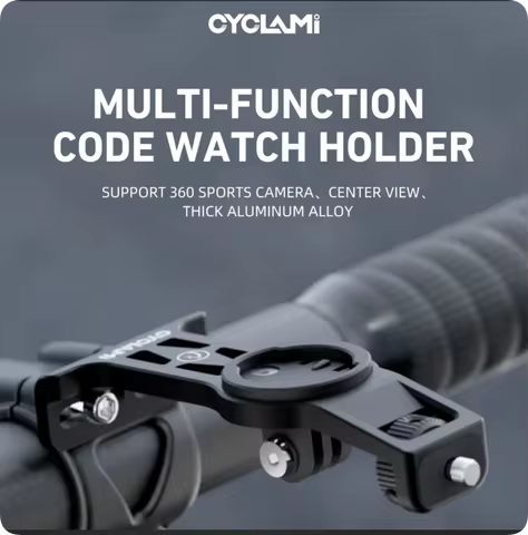 CYCLAMI 360 Rotating Bike Computer Mount Holder For Go Pro 8-13 Insta360 X5/X4/X2 X3/GO 3S/Ace Pro 2