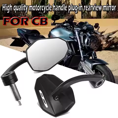 Motorcycle Bar End Mirror 7/8" 22mm Handlebar Rearview Mirror For CB 190R/SS 300F 400F 500F 650F 650