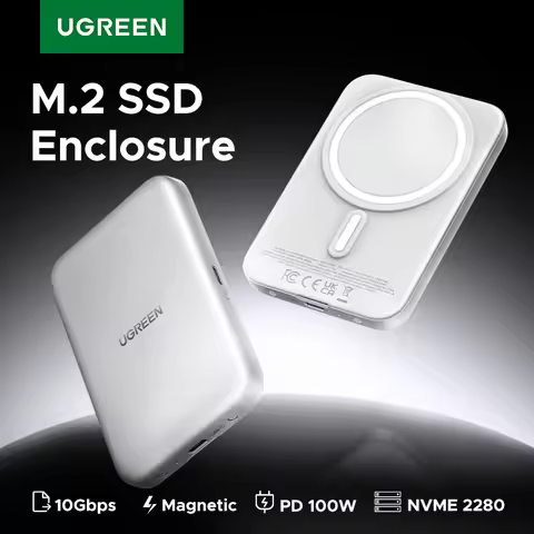 UGREEN Magnetic M.2 NVMe 2280 SSD Enclosure Magsafe SSD Case USB C 3.2 Gen2 to NVMe PCI-E for iPhone