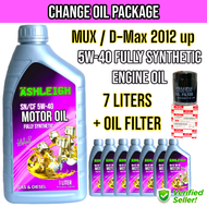 5w-40 Fully Synthetic Engine Oil 7L with Oil Filter Isuzu Mux / Dmax 2012 up Change oil Bundle Packa