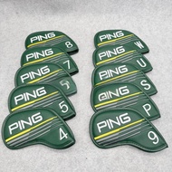 2025 PING 5 Colors 10pcs Set Golf Iron Head Cover New Golf Iron Cover 4 5 6 7 8 9 P S U W Iron Head 