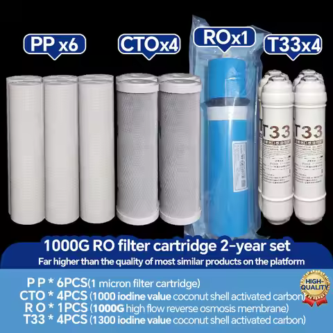 High Flow 1000G RO Water Purifier Filter Cartridge 2-Year Set