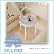 Ikloo Nordic Style Portable Side Table PVC+Metal Coffee Table