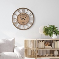 Solid Wood clock Roman Retro clock Wall Sticker Cross-Border Household Bedside clock Wall clock Wall