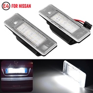 2Pcs Car LED License Number Plate light Lamps For Nissan Juke F15 Micra K12 March K13 Kicks Note E11