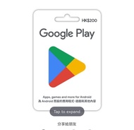 Google play , 香港地區 $400 , $200 X 2