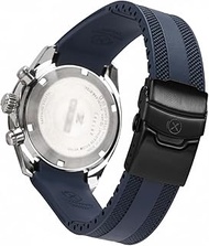 StrapXPro Watch Band 20mm Curved-end Rubber Watch Strap Replacement for Seiko Prospex Speedtimer SSC