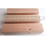 4x4x20 cm unfinished Mini Wood Block Kaso Dutch Teak Wood Blocks (min 2 pcs)