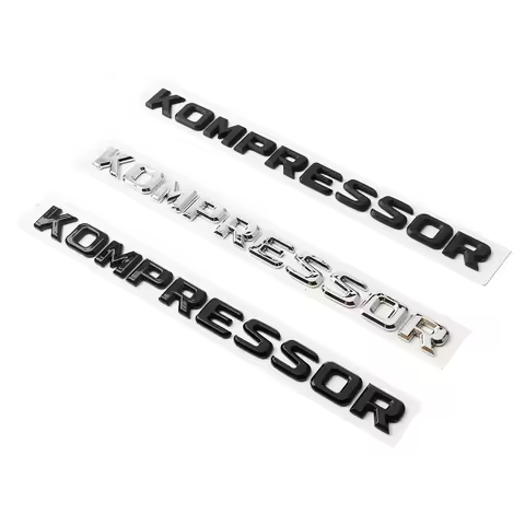 Car 3D ABS KOMPRESSOR Logo Badge Emblem Decals Sticker For Mercedes Benz C180 C200 C230 CLK200 SLK20