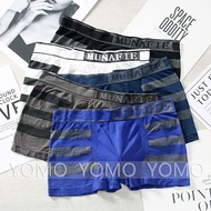 YOMO (5 ชิ้น) กางเกงในชาย Boxer ชุดชั้นในผู้ชาย กางเกง กางเกงขาสั้น กางเกงในชาย มูนาฟี่ วันไซส์ รอบเอว 26-40"