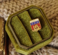 古董法國城市圖章徽章琺瑯拉羅謝爾La Rochelle別針胸針 B1736