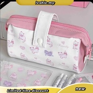 Cute Cat Pencil Case Aesthetic Large Capacity Pink Pensel Box Big Kotak Pensel Korean Style 笔盒 鉛筆盒 大