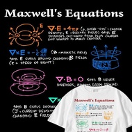 Extremely famous Maxwell equations T-shirt Maxwell 极誉麦克斯韦方程组T恤Maxwell equations物理电磁学公式短袖男女tx3.18