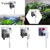 Vsenkes Slim Aquarium Filter Quiet Waterfall Circulation HOB Filter for Freshwater Fish Tank Filtrat