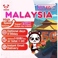eSIM-Malaysia 3-30Days Daily 1GB-5GB Unlimited Data | Instant Email Delivery | High Speed 5G eSIM