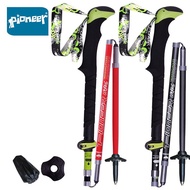 Pioneer Ultralight Carbon Fiber Trekking Pole Collapsible Trail Walking Stick Adjustable