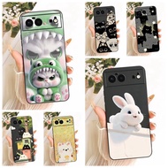 Cute Cartoon Phone Case For Google Pixel 6 GB7N6 G9S9B16 / Pixel 6 Pro GLUOG G8VOU Cover Rabbit Cat 