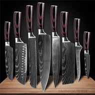 Kitchen Knives Stainless Steel Laser Damascus Pattern Chef K