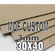 Mdf 3mm A3 30*40