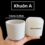 Khuôn Chậu Cây Mọng Nước - Khay Tròn Silicon Bê Tông Chậu Trồng Cây Trong Nhà Đúc Xi Măng Giá Đỡ Bút