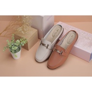Fufa Shoes &lt; Brand &gt; 1DR60 Genuine Leather T-Buckle Mules