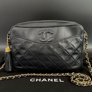 ⁺⊹古董精品⊹⁺┇CHANEL 經典金鍊流蘇斜揹包/側揹包/單肩包✦